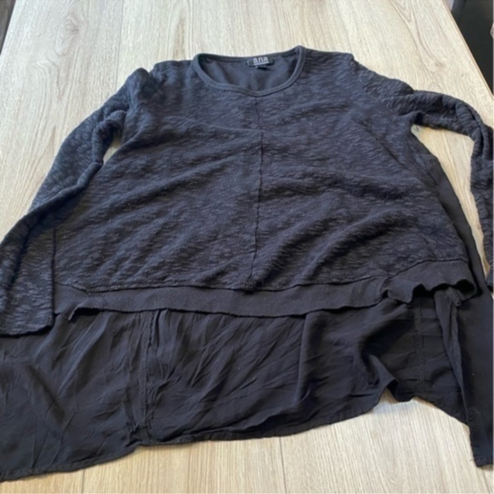 a.n.a Black Crewneck crew Sweatshirt sweater long sleeve